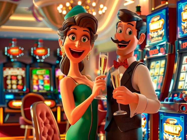Adventures Beyond Wonderland slot game interface on accu togel with reels and payline display